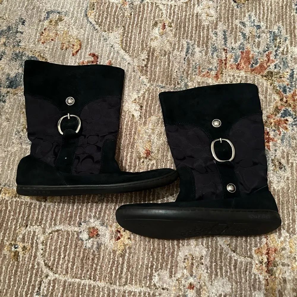 Women's Black Coach Boots